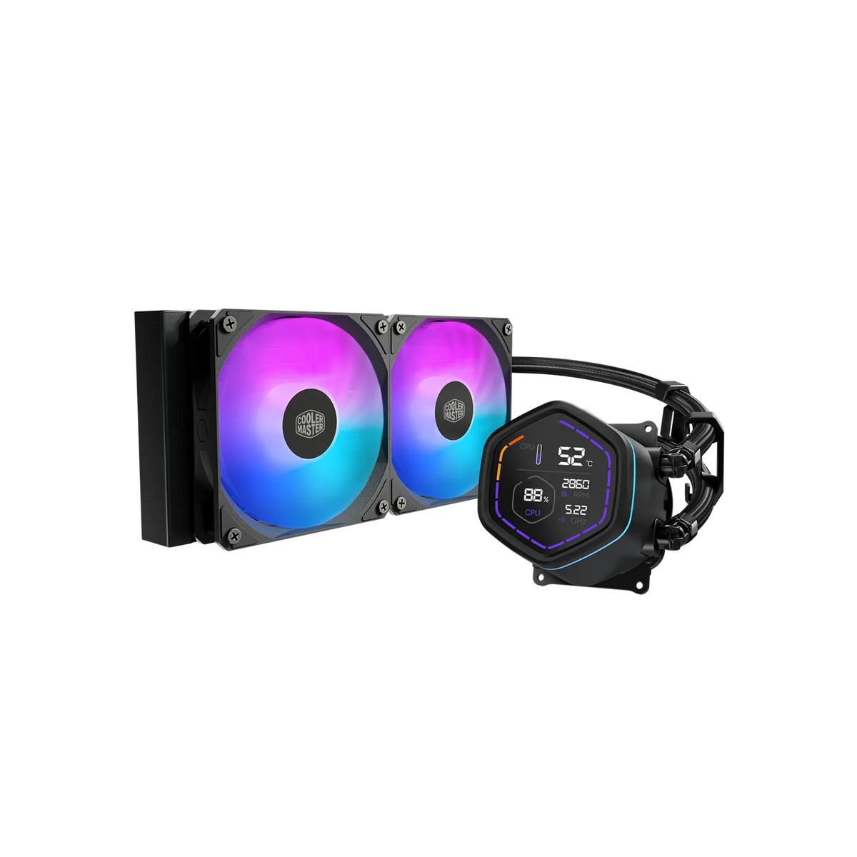 COOLER MASTER MASTERLIQUID CORE NEX DIGITAL 240 BLACK ARGB MLX-D24M-A18PA-RD LIQUID COOLING CPU COOLER