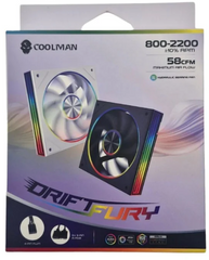 COOLMAN DRIFT FURY CM-06RF ARGB REVERSE BLACK CASE FAN