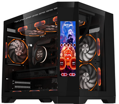 COOLMAN SPECTRA BLACK WITH LCD SCREEN MATX PC CASE