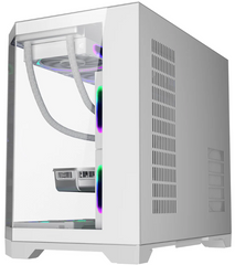 COOLMAN SPECTRA WHITE WITH LCD SCREEN MATX PC CASE