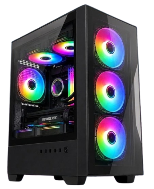 CVS VELU-TG BLACK 3*ARGB FANS PC CASE