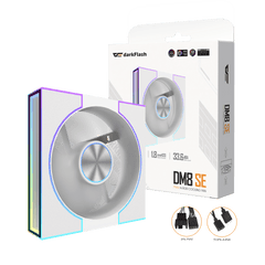 DARKFLASH DM8 SE 12CM WHITE PWM ARGB DM8 SE-W-HQ1 CASE FAN