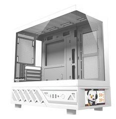 DARKFLASH DS950MV WHITE WITH 6" IPS DISPLAY MATX PC CASE