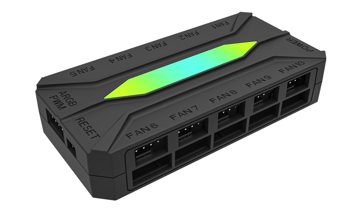 DARKFLASH RC4 2 IN 1 ARGB & PWM BLACK FAN HUB