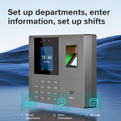 DELI ES161 FINGERPRINT 500USERS FACE RECONITION 200USERS BIOMETRIC