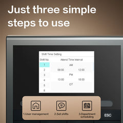 DELI ES172 FINGERPRINT 1000USERS FACE RECONITION 1000USERS PALM VEIN 1000USERS BIOMETRIC