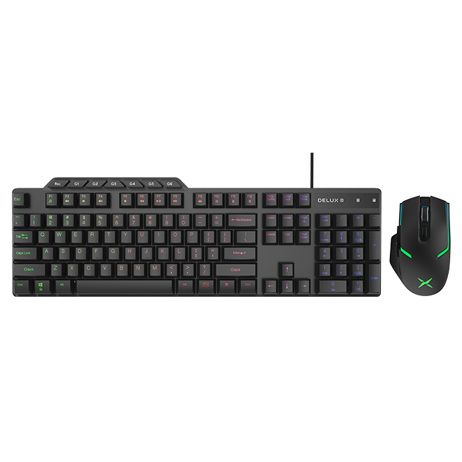 DELUX K9800U+M588BU RGB GAMING KEYBOARD MOUSE COMBO