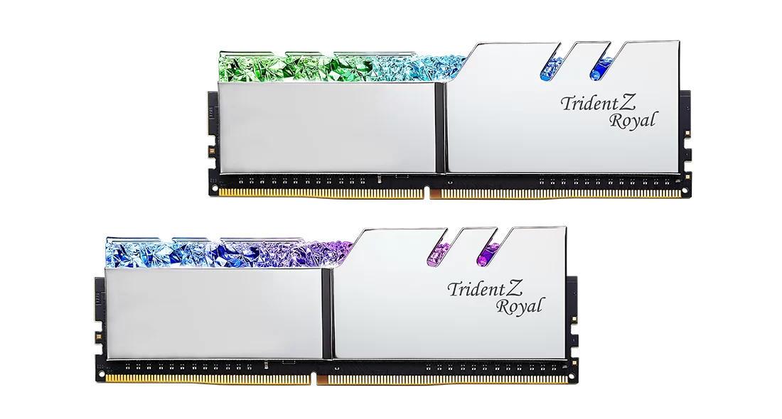 G.SKILL 16GB (2X8GB) PC3600 TRIDENT Z ROYAL RGB F4-3600C18D-16GTRS DDR4 DIMM MEMORY