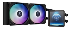 GAMDIAS AURA GL240 LCD BLACK ARGB AIO LIQUID COOLING CPU COOLER