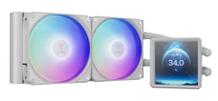GAMDIAS AURA GL240 LCD WHITE ARGB AIO LIQUID COOLING CPU COOLER