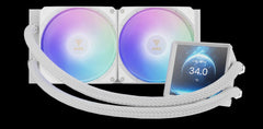 GAMDIAS AURA GL240 LCD WHITE ARGB AIO LIQUID COOLING CPU COOLER