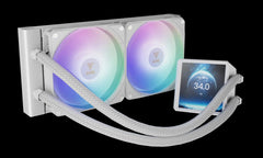 GAMDIAS AURA GL240 LCD WHITE ARGB AIO LIQUID COOLING CPU COOLER