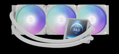 GAMDIAS AURA GL360 LCD WHITE ARGB AIO LIQUID COOLING CPU COOLER