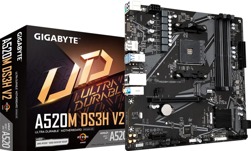GIGABYTE A520M DS3H V2 AM4 AMD MOTHERBOARD