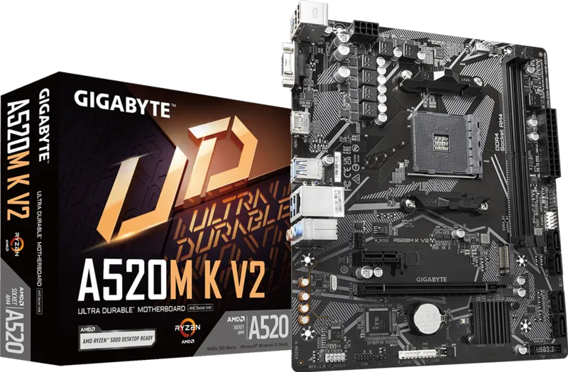 GIGABYTE A520M K V2 AM4 AMD MOTHERBOARD