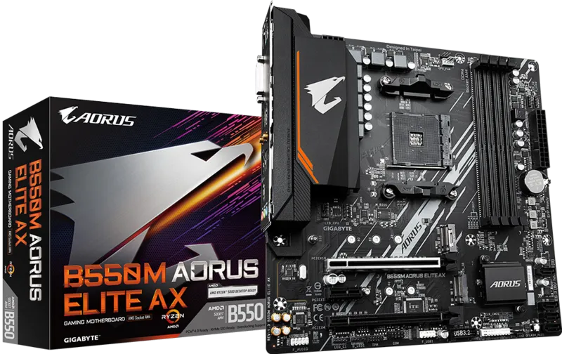 GIGABYTE B550M AORUS ELITE AX AM4 AMD MOTHERBOARD