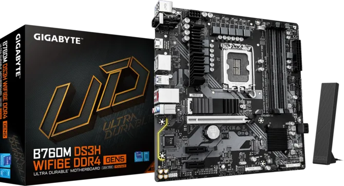 GIGABYTE B760M DS3H WIFI6E DDR4 GEN5 LGA 1700 INTEL MOTHERBOARD