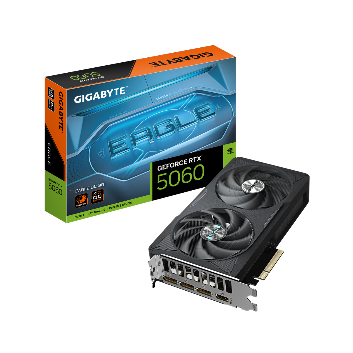 GIGABYTE GEFORCE RTX 5060 8GB GDDR7 EAGLE OC GV-N5060EAGLE OC-8GD GRAPHICS CARD