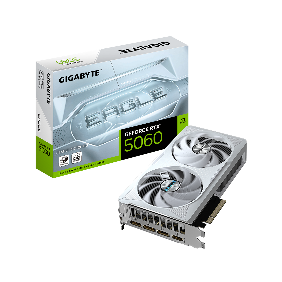GIGABYTE GEFORCE RTX 5060 8GB GDDR7 EAGLE OC ICE GV-N5060EAGLEOC ICE-8GD GRAPHICS CARD
