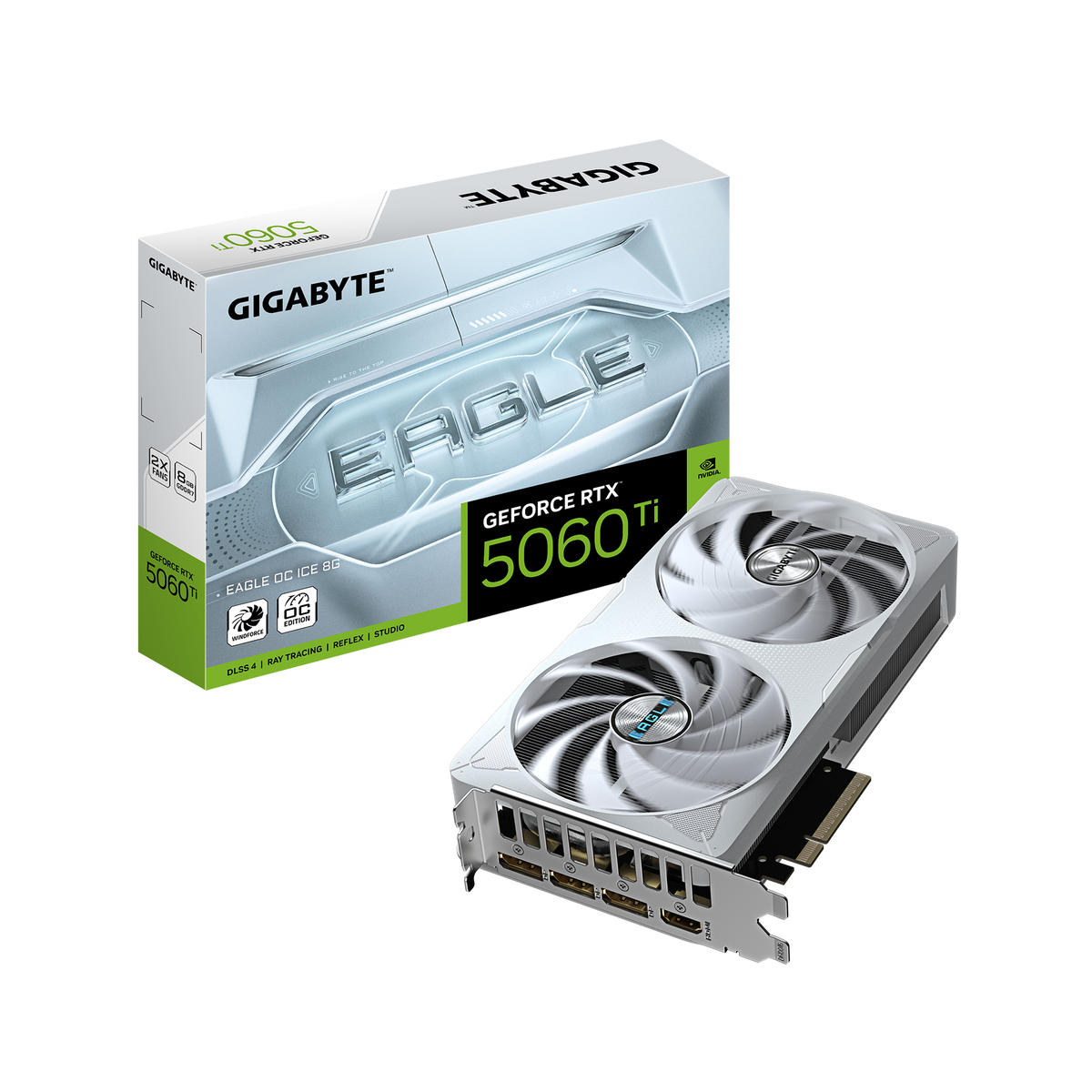 GIGABYTE GEFORCE RTX 5060TI 8GB GDDR7 EAGLE OC ICE 2X FANS GV-N506TEAGLEOC ICE-8GD GRAPHICS CARD