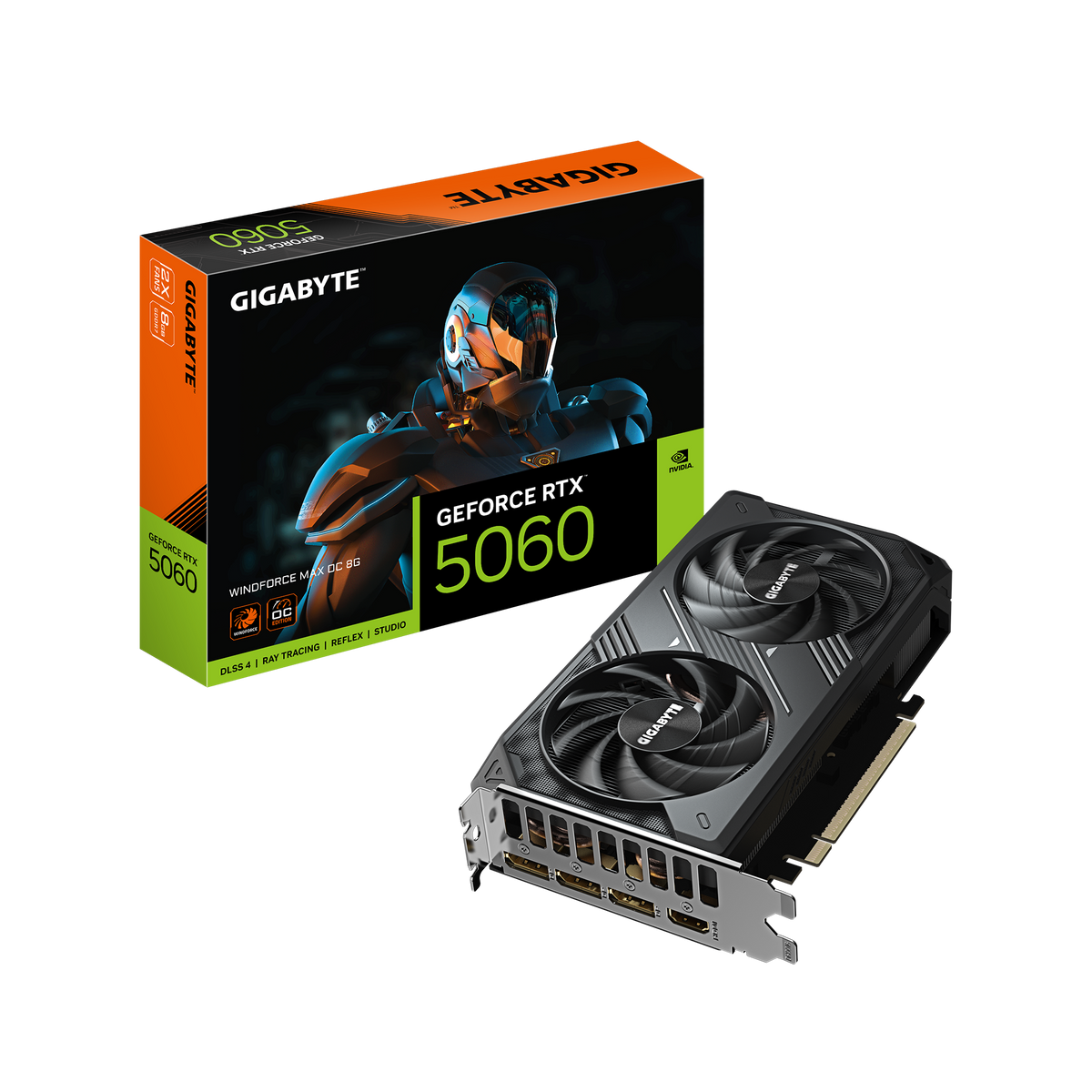 GIGABYTE GEFORCE RTX 5060 8GB GDDR7 WINDFORCE MAX OC GV-N5060WF2MAX OC-8GD GRAPHICS CARD