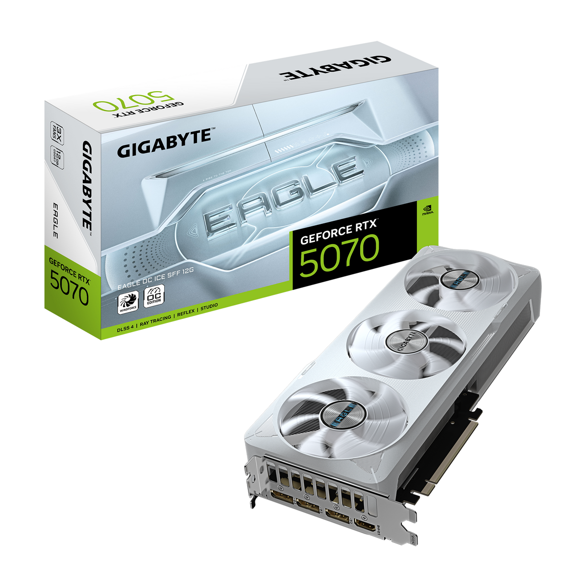 GIGABYTE GEFORCE RTX 5070 12GB GDDR7 EAGLE OC ICE SFF GV-N5070EAGLEOC ICE-12GD GRAPHICS CARD