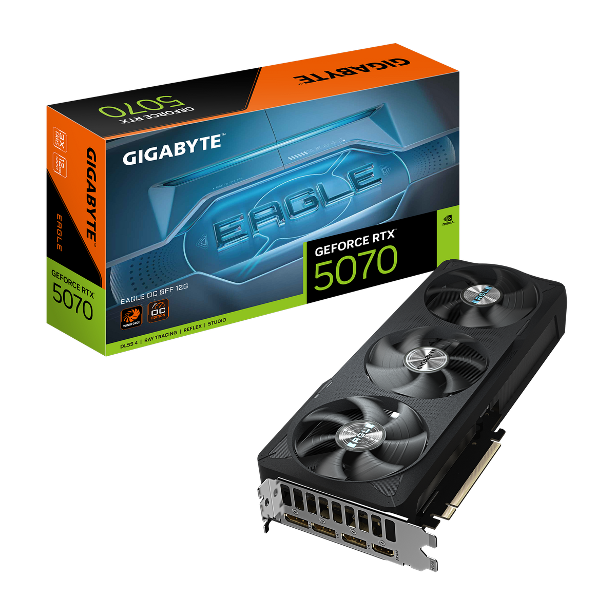 GIGABYTE GEFORCE RTX 5070 12GB GDDR7 EAGLE OC SFF 3X FANS GV-N5070EAGLE OC012GD GRAPHICS CARD