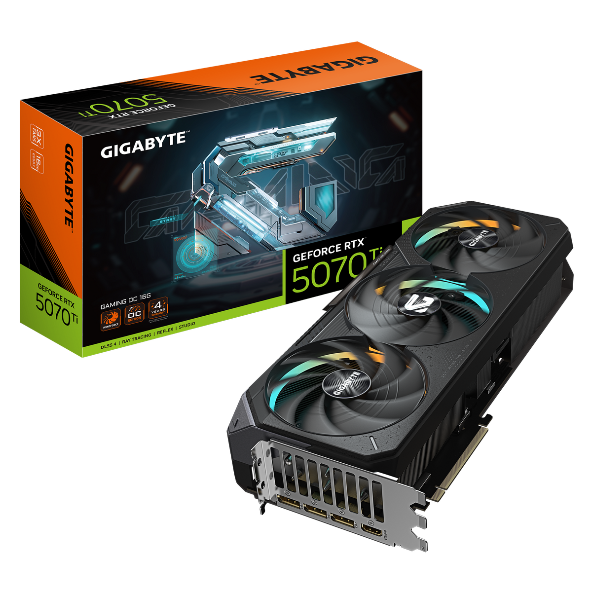 GIGABYTE GEFORCE RTX 5070TI 16GB GDDR7 GAMING OC 3X FANS GV-N507TGAMING OC-16GD GRAPHICS CARD