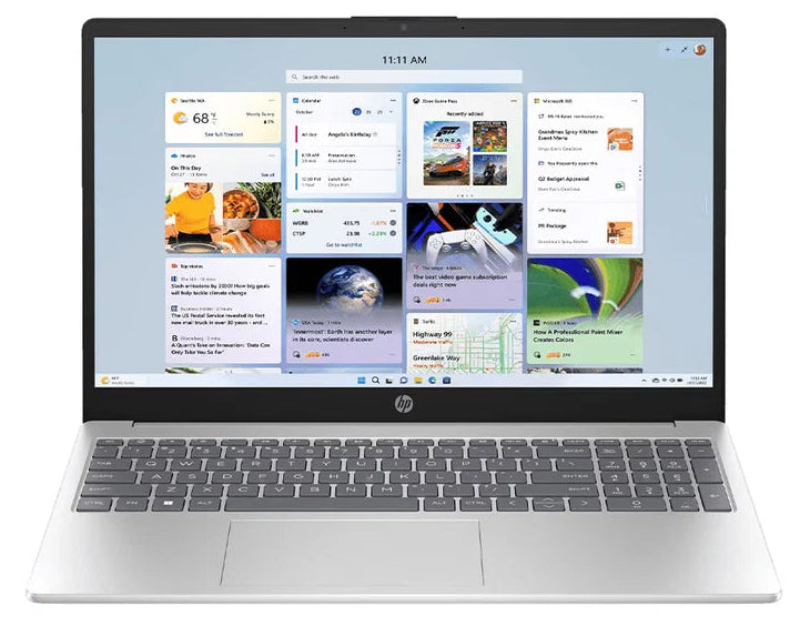HP 15-FC0485AU LAPTOP AMD RYZEN 3-5425U 8GB DDR4 MEM 512GB SSD 15.6" FHD DISPLAY WIN11 HOME NATURAL SILVER OFFICE HOME 2024
