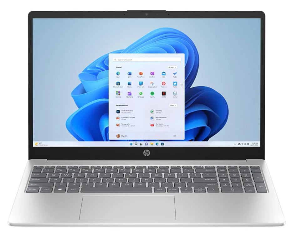 HP 15-FD0982TU LAPTOP CORE I3-1315U 8GB DDR4 MEM 512GB SSD 15.6" FHD DISPLAY WIN11 HOME NATURAL SILVER OFFICE HOME 2024