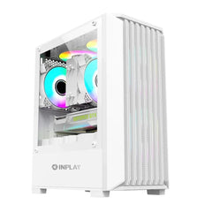 INPLAY META A200 WHITE WITH 3 RGB FANS PC CASE