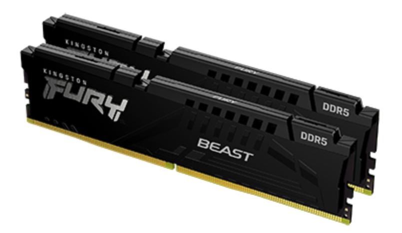 KINGSTON 16GB (2X8GB) PC6000 FURY BEAST KF560C40BBK2-16 NON-RGB DDR5 DIMM MEMORY