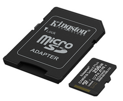 KINGSTON 256GB CANVAS SELECT PLUS CLASS 10 WITH ADAPTER SDCS2/256GB MEMORY CARD MICRO SD