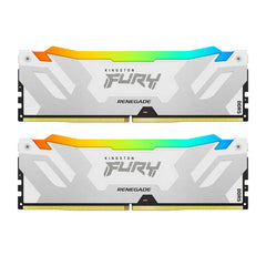 KINGSTON 64GB (2X32GB) PC6000MT/s FURY RENEGADE KF560C32RWAK2-64 RGB WHITE DDR5 DIMM MEMORY