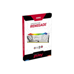 KINGSTON 64GB (2X32GB) PC6000MT/s FURY RENEGADE KF560C32RWAK2-64 RGB WHITE DDR5 DIMM MEMORY
