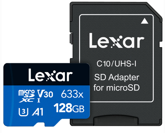 LEXAR 128GB C10 UHS-I LCDM128BB633A WITH ADAPTER MEMORY CARD MICRO SD