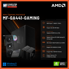 MF-GA441-GAMING (CPU ONLY) AMD RYZEN 7 5800XT / RTX 5060 8GB / B550M / 16GB DDR4 / 500GB SSD M.2 NVME PCIE 4 / BLACK CASE