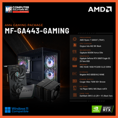 MF-GA443-GAMING (CPU ONLY) AMD RYZEN 7 5800XT / RTX 5060TI 8GB / B550M / 16GB DDR4 / 500GB SSD M.2 NVME PCIE 4 / BLACK CASE