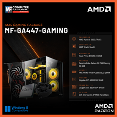 MF-GA447-GAMING (CPU ONLY) AMD RYZEN 5 5600 / RX 7600 8GB / B550M / 16GB DDR4 / 500GB SSD M.2 NVME PCIE 4 / BLACK CASE