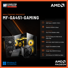 MF-GA451-GAMING (CPU ONLY) AMD RYZEN 5 5600XT / RX 7600 8GB / B550M / 16GB DDR4 / 500GB SSD M.2 NVME PCIE 4 / BLACK CASE