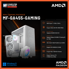 MF-GA455-GAMING (CPU ONLY) AMD RYZEN 7 5700X / RX 9060XT 16GB / B550M / 16GB DDR4 / 500GB SSD M.2 NVME PCIE 4 / WHITE CASE