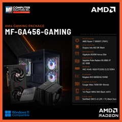 MF-GA456-GAMING (CPU ONLY) AMD RYZEN 7 5800XT / RX 9060XT 16GB / B550M / 16GB DDR4 / 500GB SSD M.2 NVME PCIE 4 / BLACK CASE