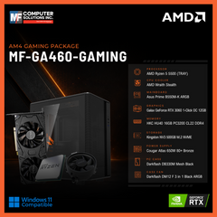 MF-GA460-GAMING (CPU ONLY) AMD RYZEN 5 5500 / RTX 3060 12GB / B550M / 16GB DDR4 / 500GB SSD M.2 NVME PCIE 4 / BLACK CASE