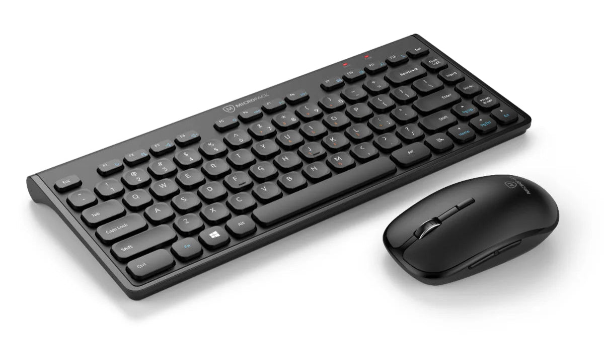 MICROPACK KM-228W MINI 2 BLACK WIRELESS KEYBOARD MOUSE COMBO