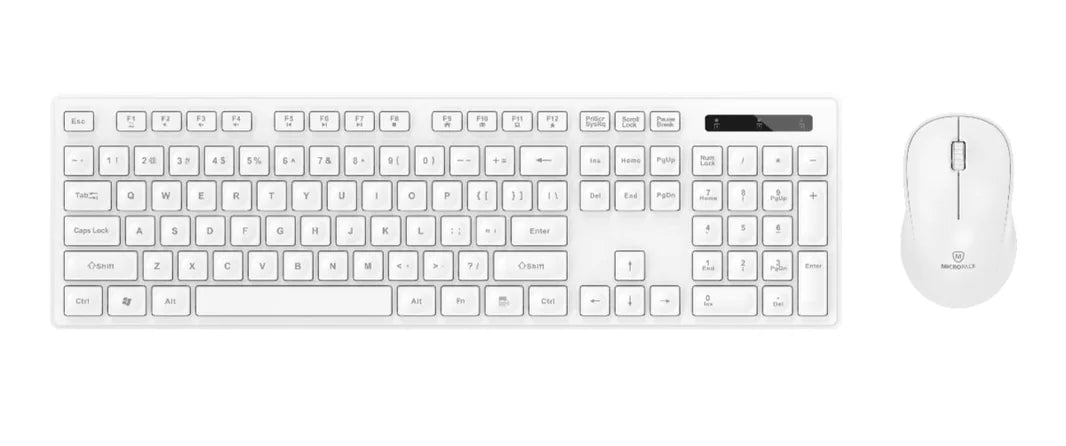 MICROPACK KM-237W ULTRA SLIM WHITE WIRELESS KEYBOARD MOUSE COMBO
