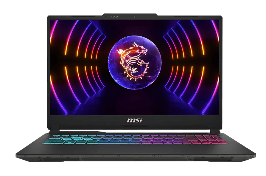 MSI CYBORG 15 A13VE-2452PHNN LAPTOP CORE I7-13620H 8GB DDR5 MEM 512GB SSD RTX 4050 6GB VRAM 15.6" FHD IPS 144HZ WIN11 HOME BLACK WITH BAG