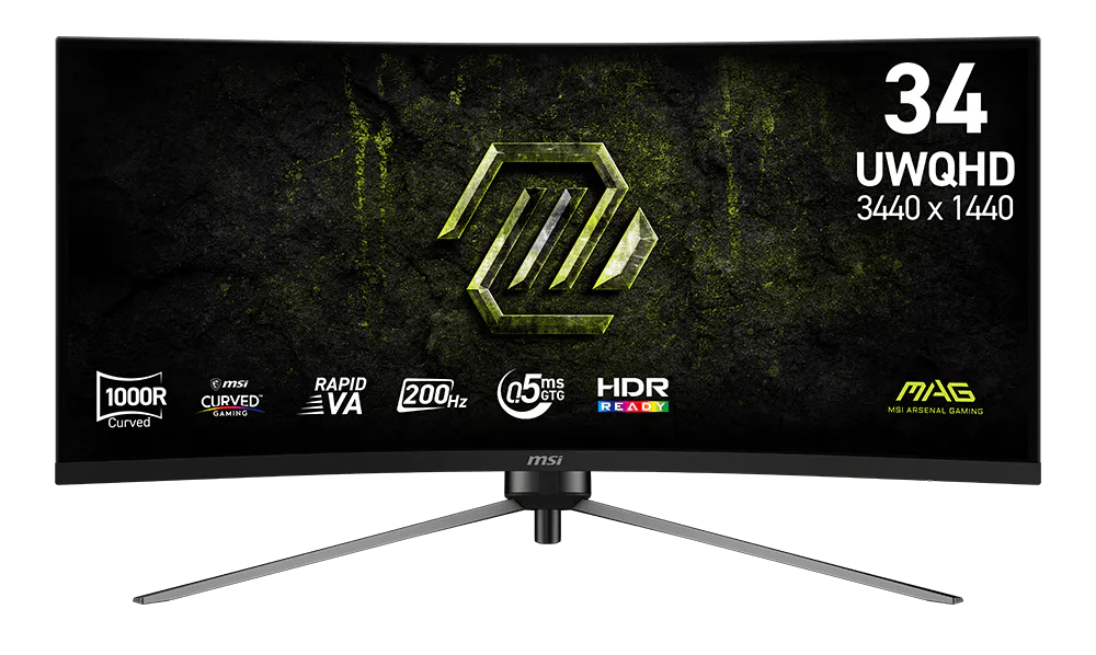 MSI MAG 345CQRF E20 34" 200HZ UWQHD 3440*1440 CURVED GAMING MONITOR