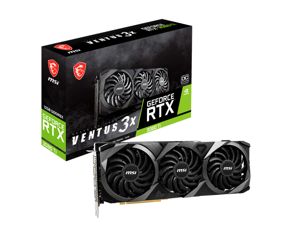 MSI GEFORCE RTX 3080TI VENTUS 3X OC 12GB GDDR6X GRAPHICS CARD