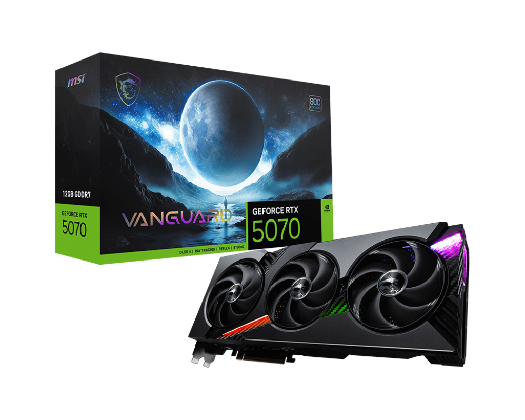 MSI GEFORCE RTX 5070 12GB GDDR7 VANGUARD SOC GRAPHICS CARD