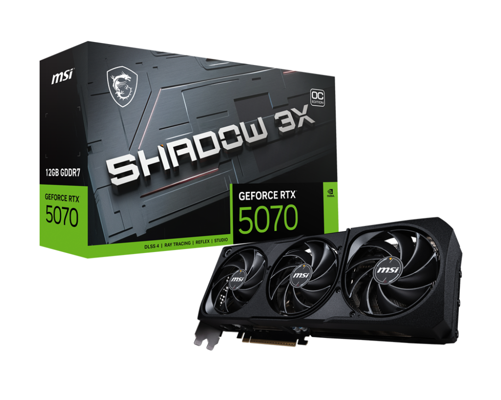 MSI GEFORCE RTX 5070 12GB GDDR7 SHADOW 3X OC GRAPHICS CARD